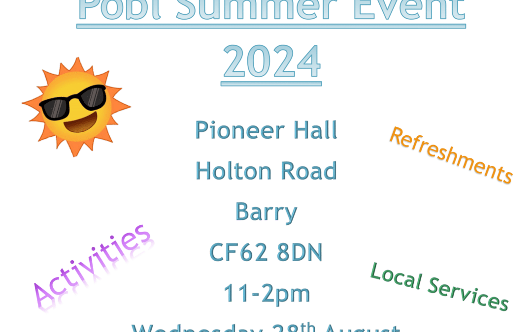 Pobl Summer Event Aug 28th